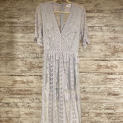 LAVENDER LACE LONG DRESS