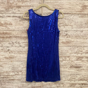 ROYAL BLUE SEQUIN SHORT DRESS