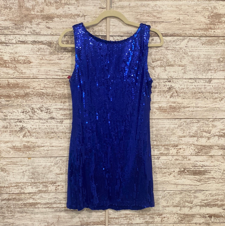 ROYAL BLUE SEQUIN SHORT DRESS