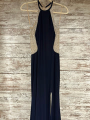 NAVY LONG EVENING GOWN