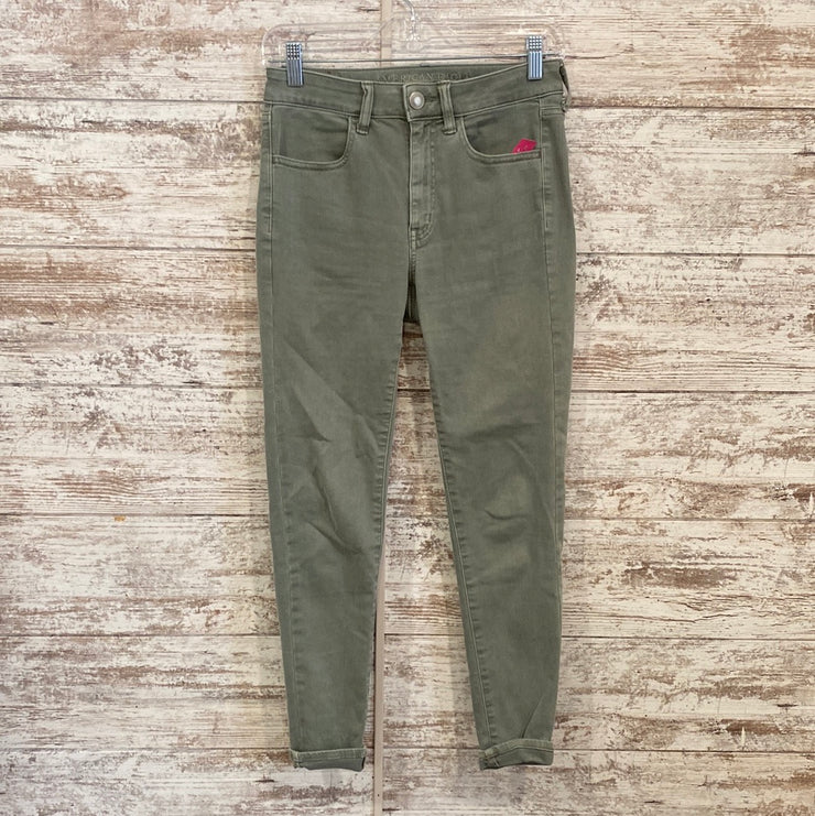 GREEN SKINNY JEANS