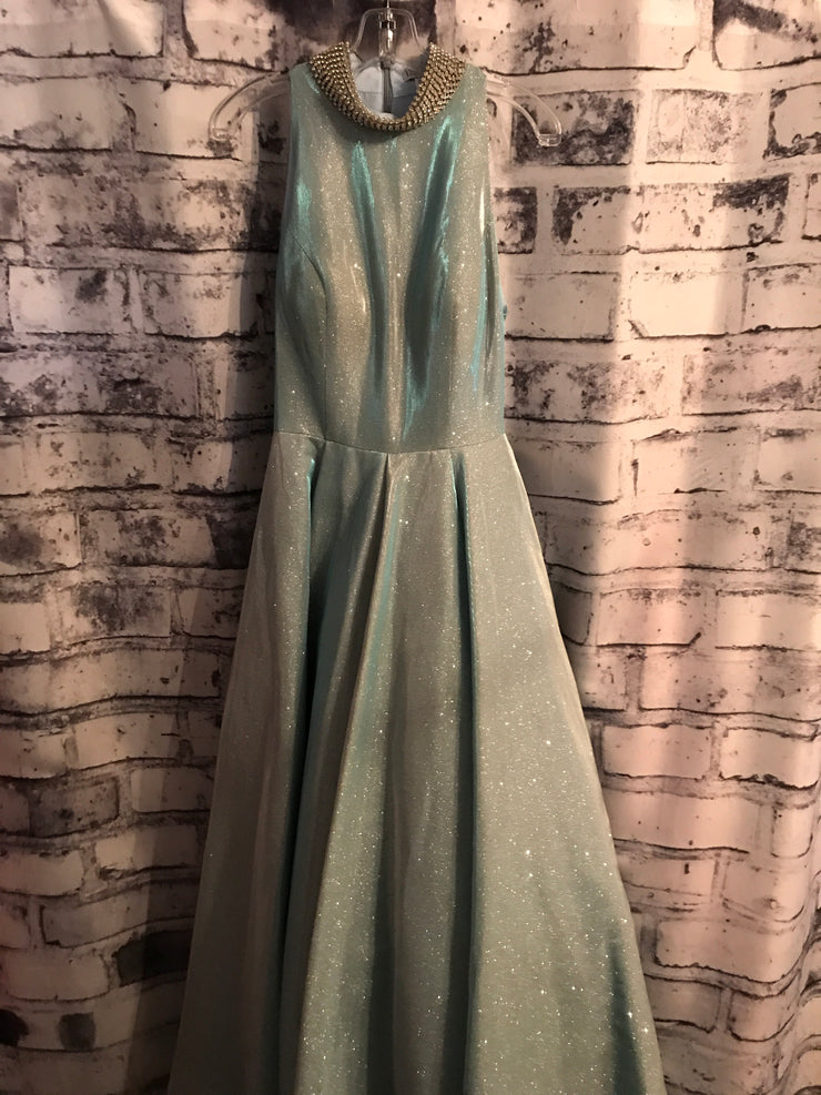 BLUE A LINE GOWN (NEW)