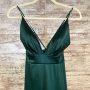 GREEN A LINE GOWN