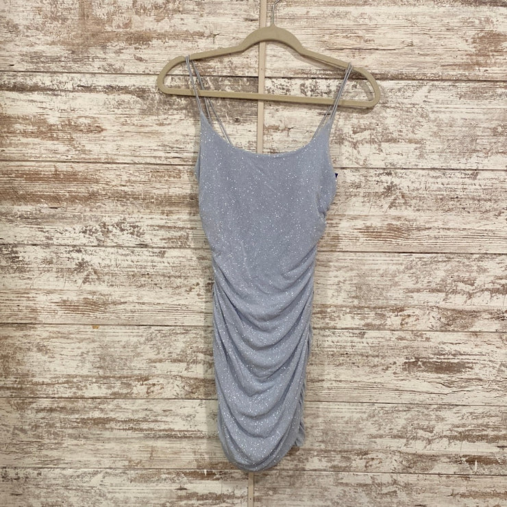 BLUE SPARKLY SHORT DRESS