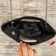 SILVER/BLACK SPARKLY HANDBAG