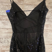 BLACK SPARKLY LONG DRESS