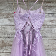 LAVENDER/FLORAL A LINE GOWN