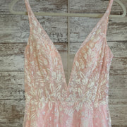 PINK SPARKLY A LINE GOWN