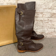 BROWN LEATHER TALL BOOTS $300