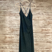 GREEN SPARKLY LONG DRESS