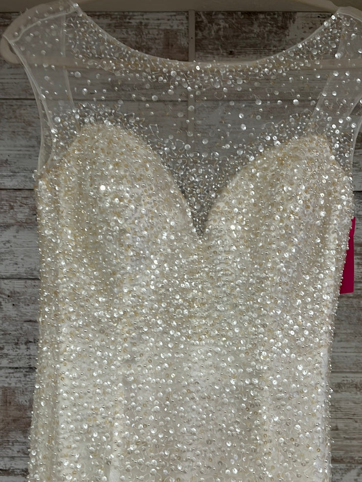 WHITE FULL SEQUIN WEDDING GOWN