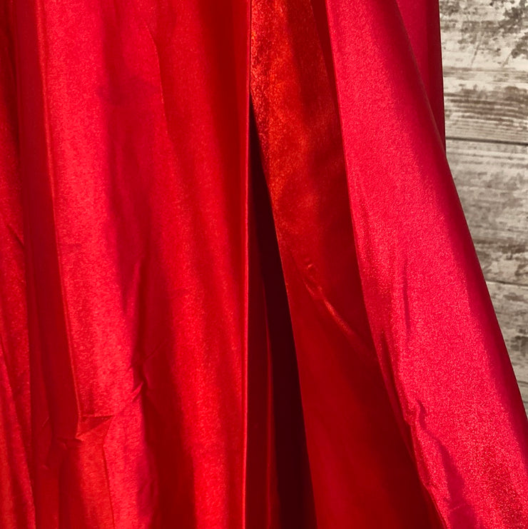 RED A LINE GOWN