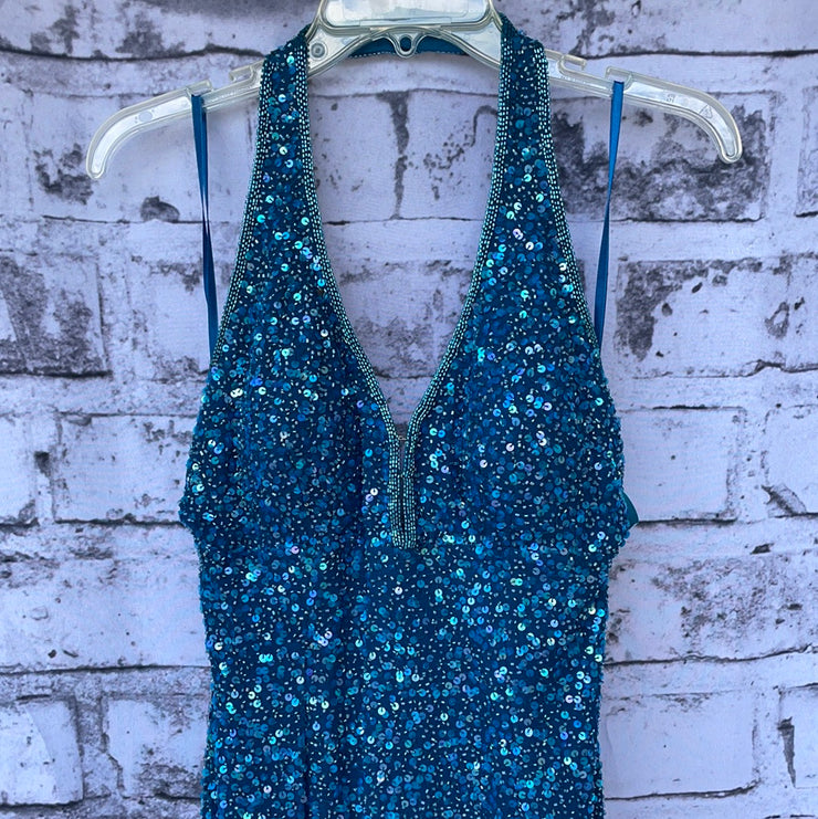 TURQUOISE LONG EVENING GOWN