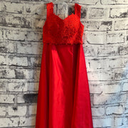RED 2 PC. A LINE GOWN SET