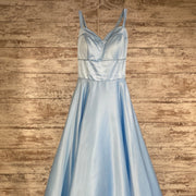 BLUE A LINE GOWN