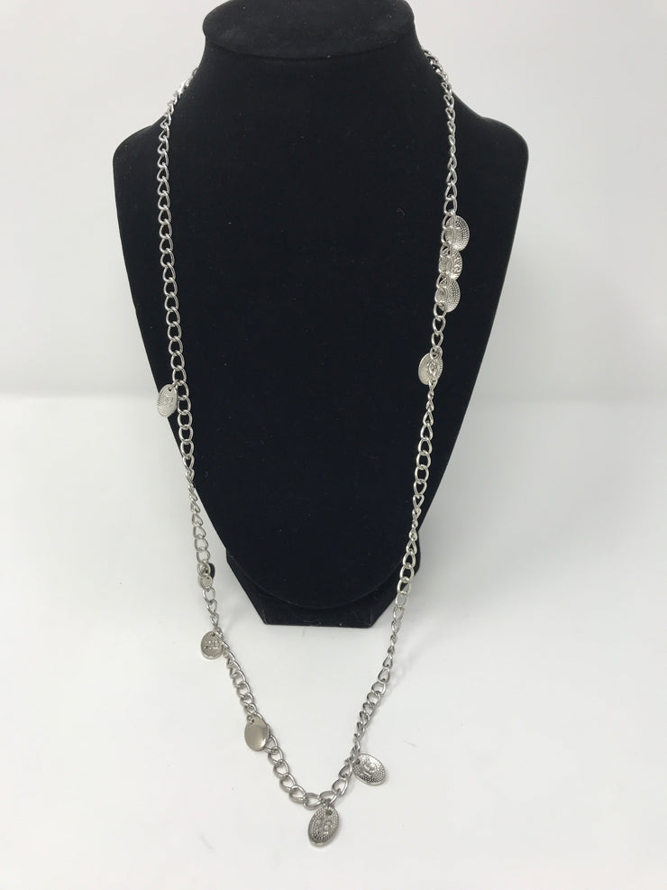 LONG SILVER NECKLACE