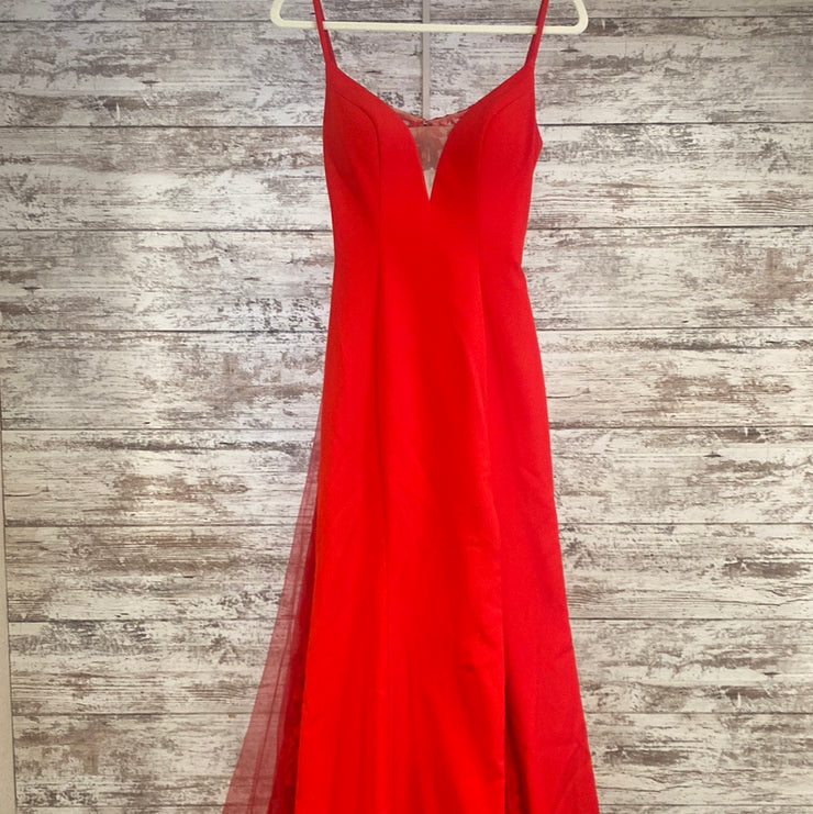 RED LONG EVENING GOWN