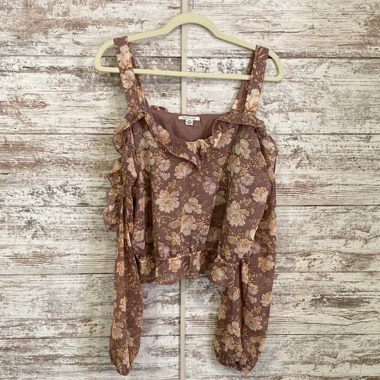 PINK FLORAL CROP TOP