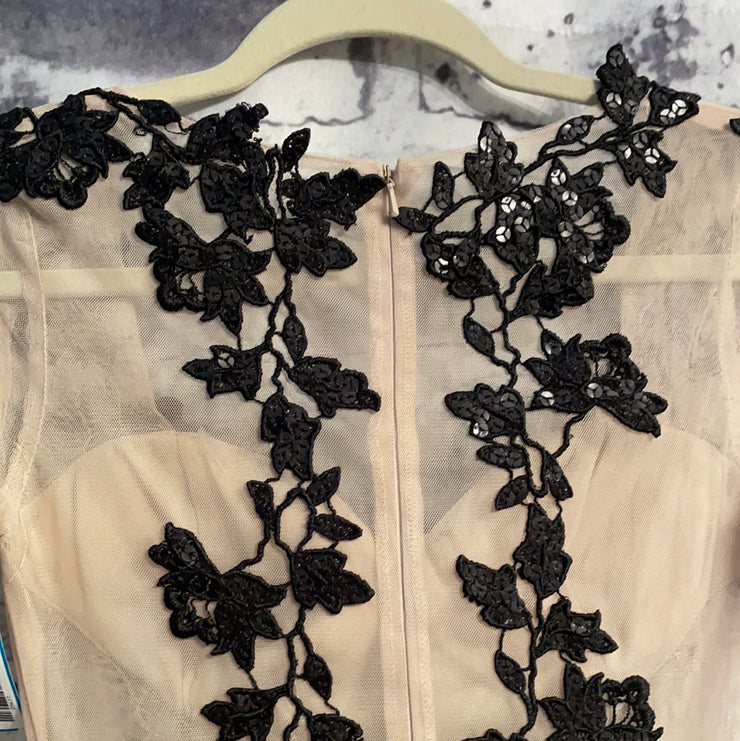 BLACK/TAN SHORT DRESS