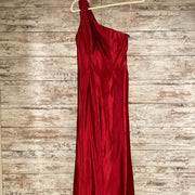 RED ONE SHOULDER LONG DRESS