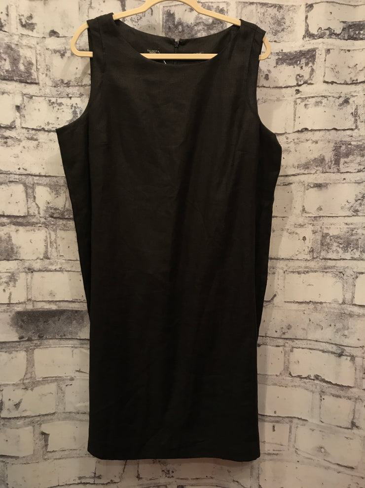 BLACK LINEN SHORT DRESS (NEW)