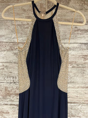 NAVY LONG EVENING GOWN