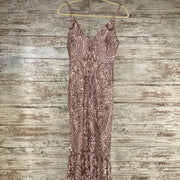BLUSH SPARKLY LONG DRESS