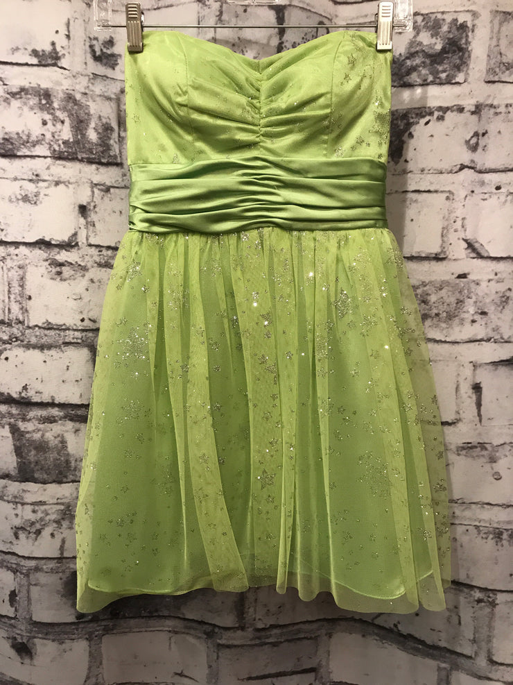 GREEN SHORT POOFY DRESS