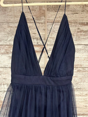 NAVY A LINE GOWN