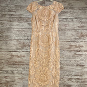GOLD/FLORAL LONG EVENING GOWN
