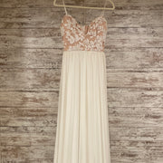 IVORY/NUDE LONG EVENING GOWN