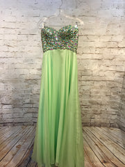 NEW L GREEN BEADED TOP GOWN