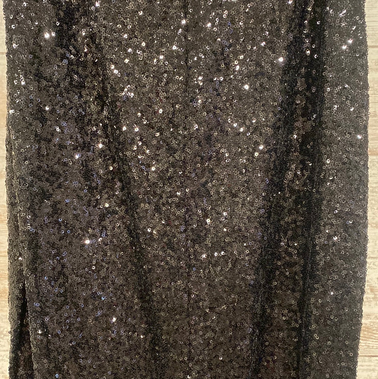 BLACK SEQUIN LONG DRESS (NEW)