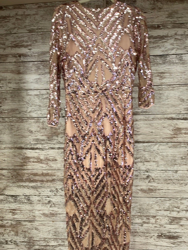PINK/BLUSH SPARKLY LONG GOWN