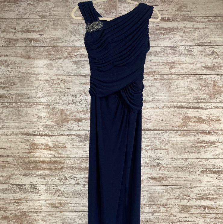 NAVY LONG EVENING GOWN