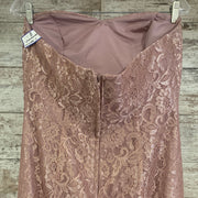 PINK LACE LONG EVENING GOWN