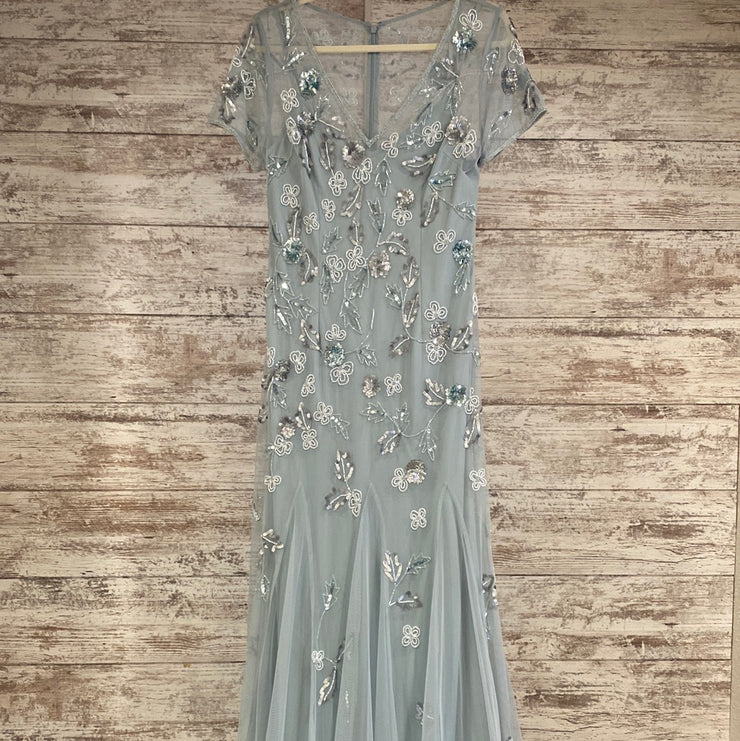 BLUE BEADED LONG DRESS (NEW)