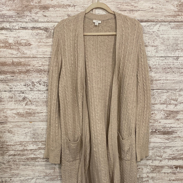 TAN LONG SWEATER OPEN CARDIGAN