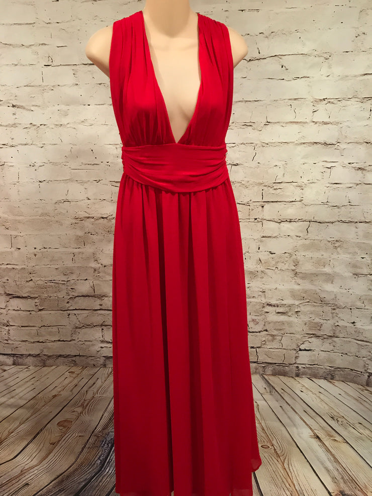 RED LONG EVENING GOWN * *