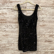BLACK SEQUIN SHORT DRESS (NEW)