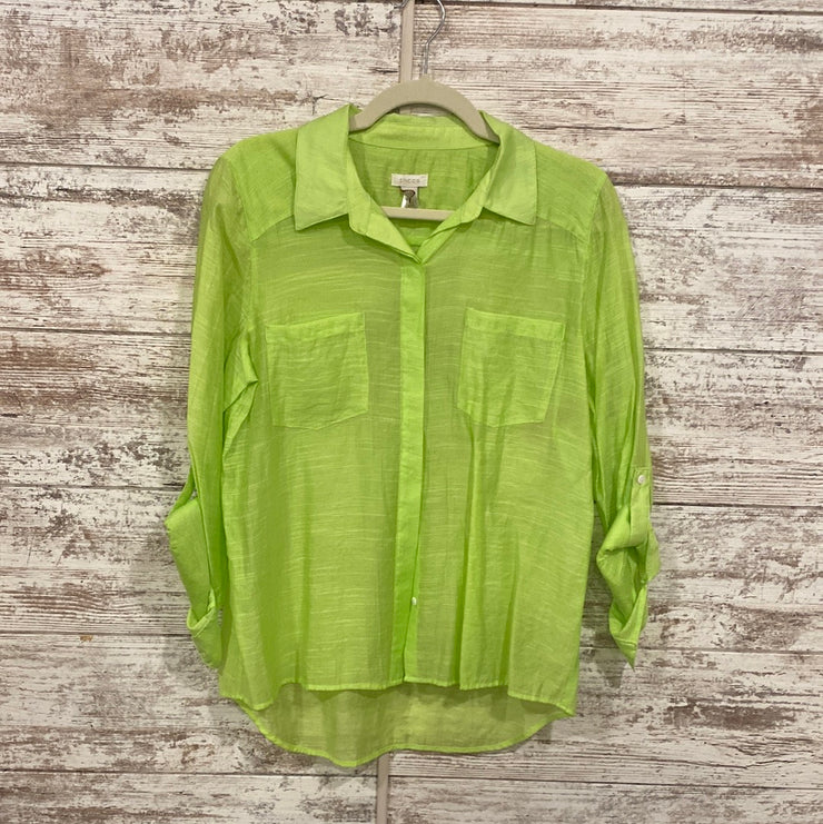 GREEN LONG SLEEVE BLOUSE