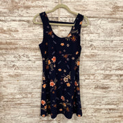 NAVY/FLORAL SHORT DRESS