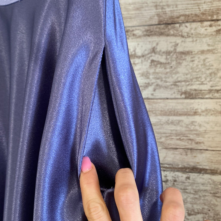 NAVY A LINE GOWN