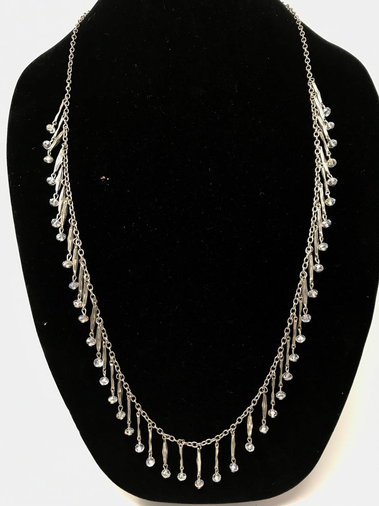 SILVER LONG NECKLACE