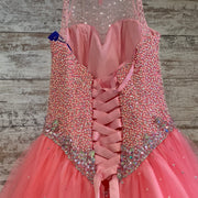 PINK SPARKLY A LINE GOWN