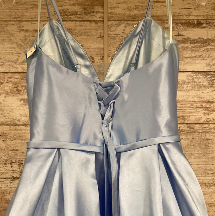 BLUE A LINE GOWN