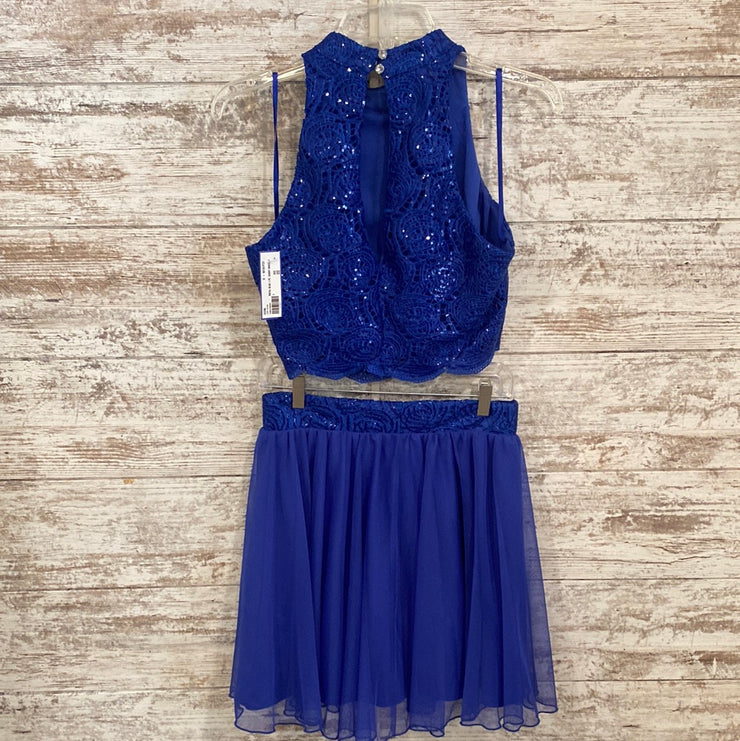 ROYAL BLUE 2 PC. SHORT DRESS