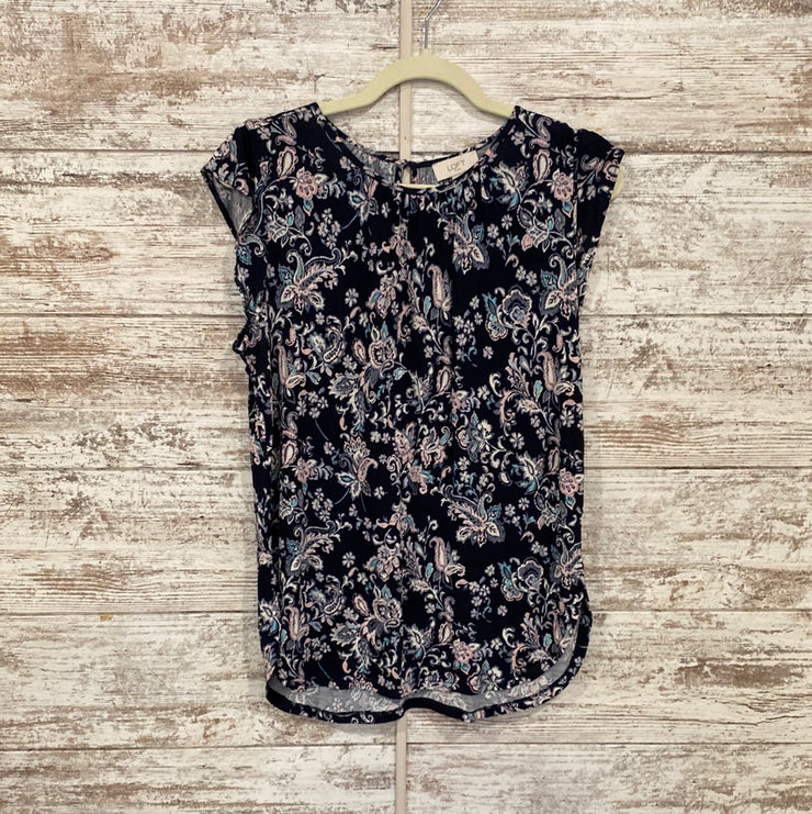 NAVY/COLORFUL TOP