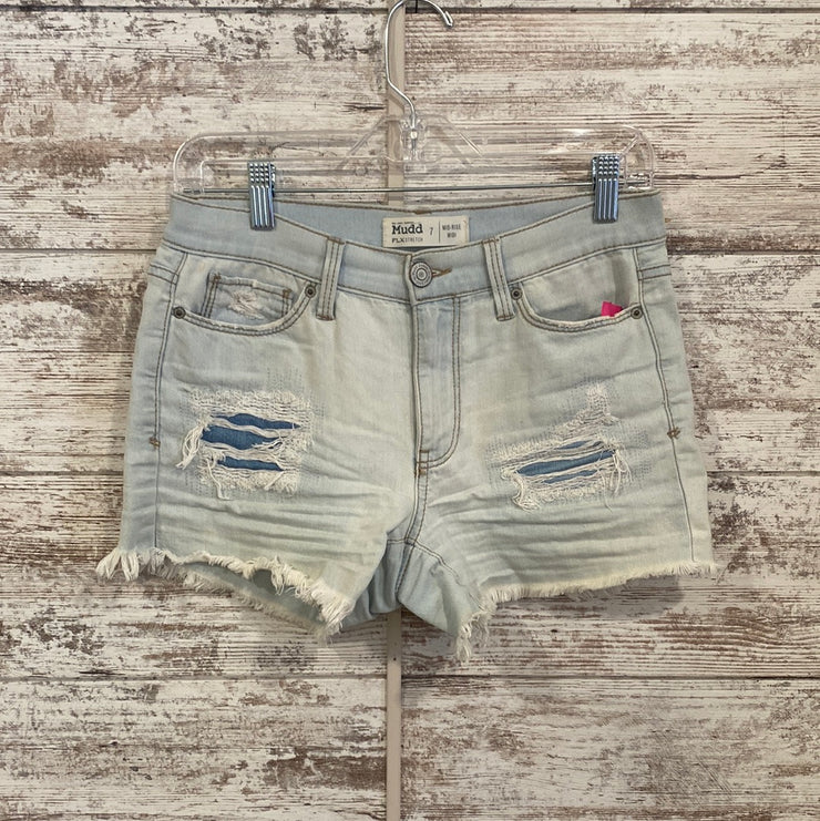 DENIM DISTRESSED SHORTS