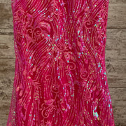 PINK SPARKLY LONG EVENING GOWN